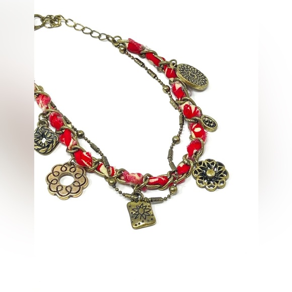 New Free People Charm Textile Beach Anklet - Picture 2 of 3